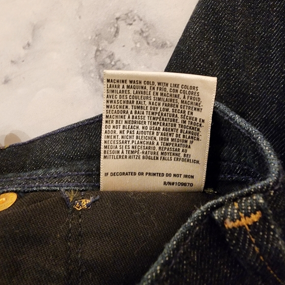 Vintage COH Ingrid Stretch Low Waist Flare Jean Stay Gold Dark Wash Denim Sz 28 - Picture 16 of 16